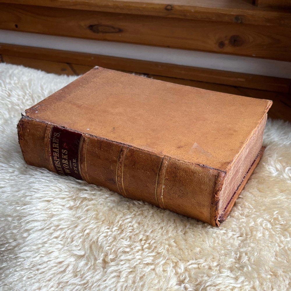 1892 Shakespeare’s Works Leather Bound Book